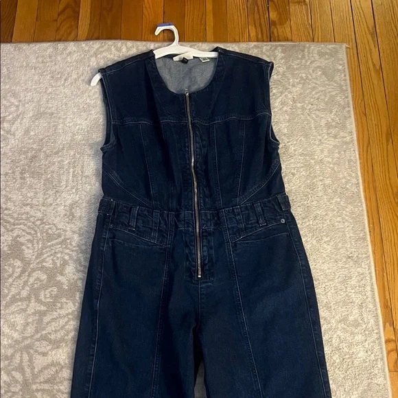 Universal Thread Dark Blue Denim Jumpsuit - Picture 2 of 4